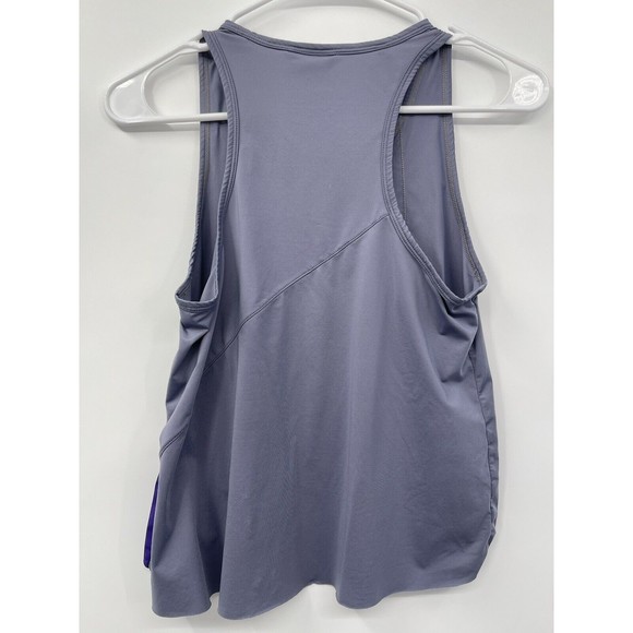 GymShark Crop Asymmetrical Tank Top Gray Purple‎ Womens XS - Picture 5 of 6